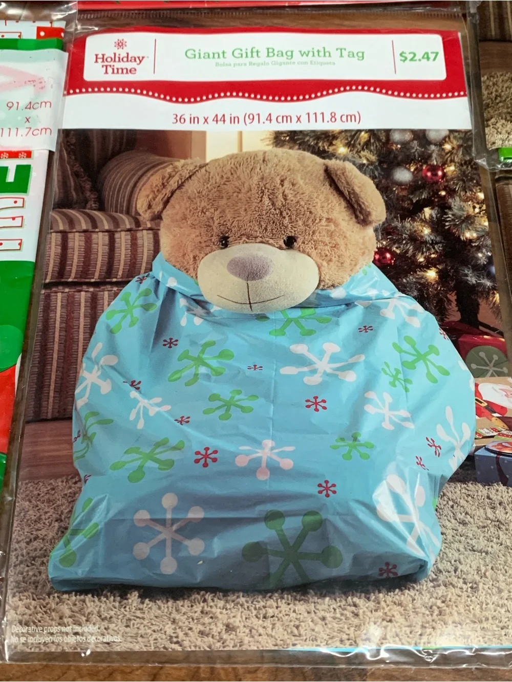 Giant Extra Large Christmas Gift Bags Bulk - 6 Pack Jumbo Santa Sacks 36” X 44”